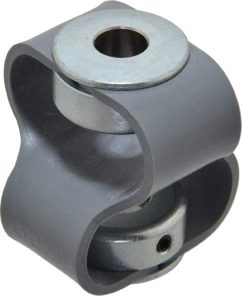 Huco - 7/16" Max Bore Diam, Flexible Flex P Double Loop Coupling - 48mm OD, Polyurethane - Americas Tooling