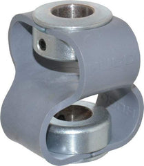 Huco - 1/2" Max Bore Diam, Flexible Flex P Double Loop Coupling - 48mm OD, Polyurethane - Americas Tooling