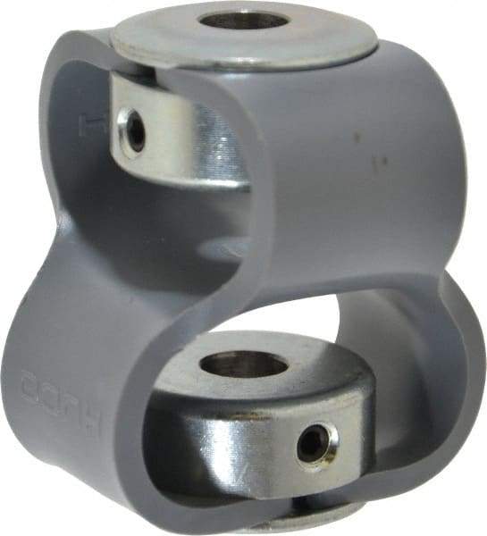 Huco - 3/8" Max Bore Diam, Flexible Flex P Double Loop Coupling - 54mm OD, Polyurethane - Americas Tooling