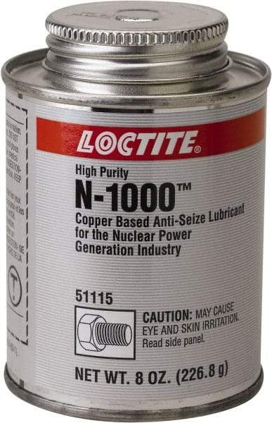 Loctite - 8 oz Brush Top Anti-Seize Lubricant - Copper, 1,800°F, Copper - Americas Tooling