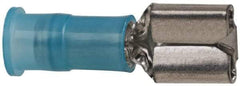 3M - 16 to 14 AWG, Nylon, Partially Insulated, Female Wire Disconnect - 1/4 Inch Wide Tab, Blue, RoHS 2011/65/EU Compliant - Americas Tooling