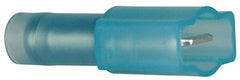 3M - 16 to 14 AWG, Nylon, Fully Insulated, Male Wire Disconnect - 1/4 Inch Wide Tab, Blue, RoHS 2011/65/EU Compliant - Americas Tooling