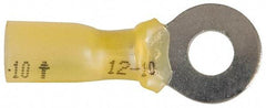 3M - 12-10 AWG Partially Insulated Crimp Connection Circular Ring Terminal - 1/4" Stud, Copper Contact - Americas Tooling