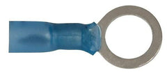 3M - 16-14 AWG Partially Insulated Crimp Connection Circular Ring Terminal - 3/8" Stud, Copper Contact - Americas Tooling