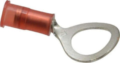 3M - 22-18 AWG Partially Insulated Crimp Connection Circular Ring Terminal - 3/8" Stud, Copper Contact - Americas Tooling