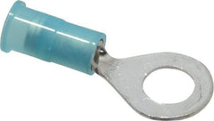 3M - 16-14 AWG Partially Insulated Crimp Connection Circular Ring Terminal - 1/4" Stud, Copper Contact - Americas Tooling