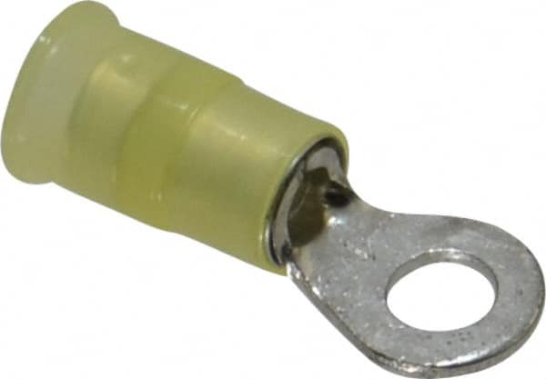 3M - 12-10 AWG Partially Insulated Crimp Connection Circular Ring Terminal - #10 Stud, Copper Contact - Americas Tooling