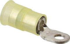 3M - 12-10 AWG Partially Insulated Crimp Connection Circular Ring Terminal - #6 Stud, Copper Contact - Americas Tooling