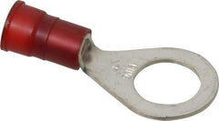 3M - 8 AWG Partially Insulated Crimp Connection Circular Ring Terminal - 1/2" Stud, Copper Contact - Americas Tooling