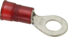 3M - 8-8 AWG Partially Insulated Crimp Connection Circular Ring Terminal - 5/16" Stud, Copper Contact - Americas Tooling