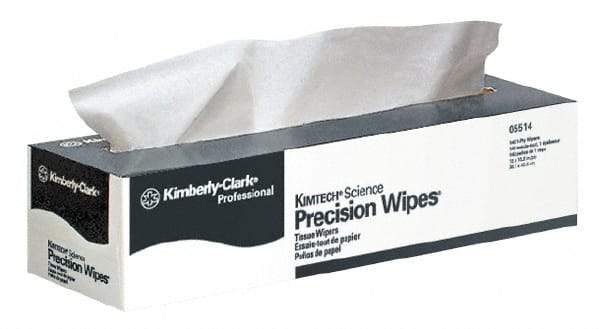 Kimtech - Dry Clean Room/Lab/Critical Task Wipes - Pop-Up, 16-5/8" x 14-3/4" Sheet Size, White - Americas Tooling