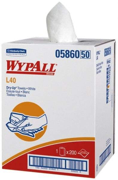 WypAll - Dry General Purpose Wipes - Small Roll, 42" x 19-1/2" Sheet Size, White - Americas Tooling