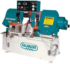 Clausing - 12-3/4 x 12-9/16" Max Capacity, Automatic Variable Speed Pulley Horizontal Bandsaw - 95 to 395 SFPM Blade Speed, 230/460 Volts, 5 hp, 3 Phase - Americas Tooling