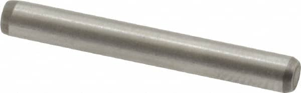 Made in USA - 1/8" Diam x 1" Pin Length 416 Stainless Steel Precision Dowel Pin - Passivated Finish, C 36-42 Hardness, 2 Beveled End - Americas Tooling