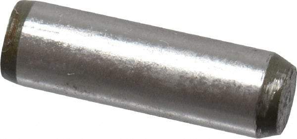 Made in USA - 5/32" Diam x 1/2" Pin Length 416 Stainless Steel Precision Dowel Pin - Passivated Finish, C 36-42 Hardness, 2 Beveled End - Americas Tooling