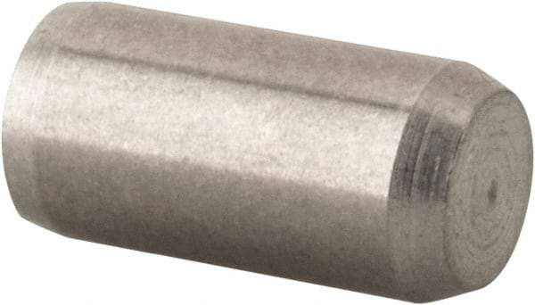 Made in USA - 3/16" Diam x 3/8" Pin Length 416 Stainless Steel Precision Dowel Pin - Passivated Finish, C 36-42 Hardness, 2 Beveled End - Americas Tooling