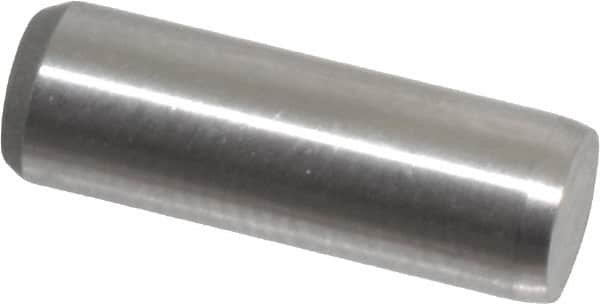 Made in USA - 3/16" Diam x 9/16" Pin Length 416 Stainless Steel Precision Dowel Pin - Passivated Finish, C 36-42 Hardness, 2 Beveled End - Americas Tooling