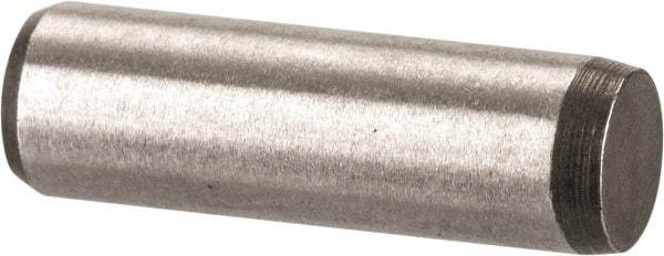 Made in USA - 3/16" Diam x 5/8" Pin Length 416 Stainless Steel Precision Dowel Pin - Passivated Finish, C 36-42 Hardness, 2 Beveled End - Americas Tooling