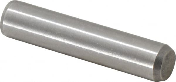 Made in USA - 3/8" Diam x 1-3/4" Pin Length 416 Stainless Steel Precision Dowel Pin - Passivated Finish, C 36-42 Hardness, 2 Beveled End - Americas Tooling