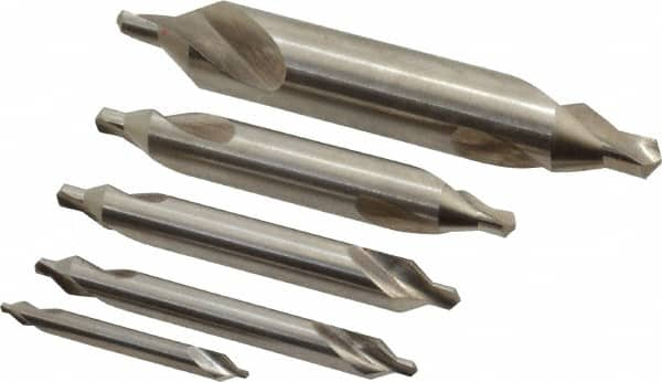 Keo - 5 Piece, #1 to 5, Plain Edge, Cobalt Combo Drill & Countersink Set - Americas Tooling