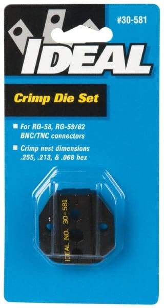 Ideal - RG-58, RG-59/62 Crimping Die Set - Use with Crimpmaster Ratcheting Crimp Tool - Americas Tooling