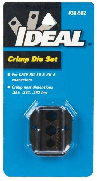 Ideal - RG-59, RG-6 Crimping Die Set - Use with Crimpmaster Ratcheting Crimp Tool - Americas Tooling