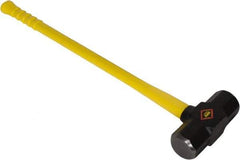 NUPLA - 20 Lb Head, Sledge Hammer - Steel Head, 3" Face Diam, Fiberglass Handle - Americas Tooling