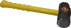 NUPLA - 8 Lb Head, 16" Long Sledge Hammer - Steel Head, 2-1/4" Face Diam, Fiberglass Handle - Americas Tooling