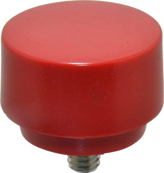 NUPLA - 1-1/2" Face Diam, Grade Medium, Red Hammer Tip/Face - Plastic - Americas Tooling