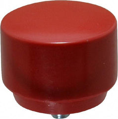 NUPLA - 2" Face Diam, Grade Medium, Red Hammer Tip/Face - Plastic - Americas Tooling