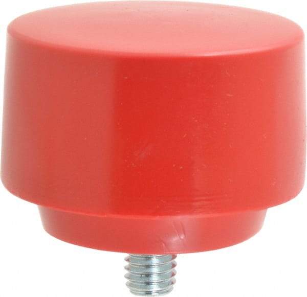 NUPLA - 2-1/2" Face Diam, Grade Medium, Red Hammer Tip/Face - Plastic - Americas Tooling