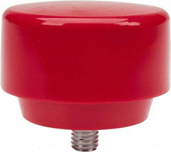 NUPLA - 3" Face Diam, Grade Medium, Red Hammer Tip/Face - Plastic - Americas Tooling