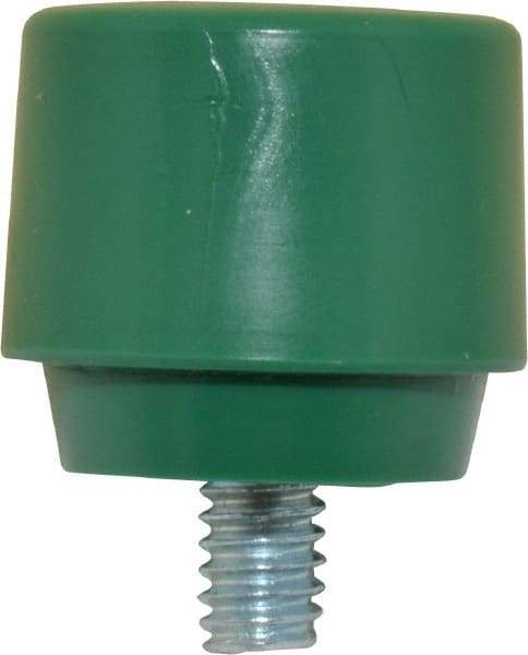 NUPLA - 1" Face Diam, Grade Tough, Green Hammer Tip/Face - Plastic - Americas Tooling