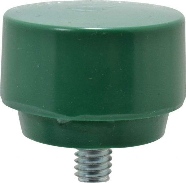 NUPLA - 1-1/2" Face Diam, Grade Tough, Green Hammer Tip/Face - Plastic - Americas Tooling