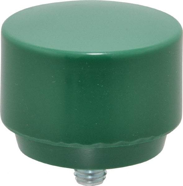 NUPLA - 2" Face Diam, Grade Tough, Green Hammer Tip/Face - Plastic - Americas Tooling