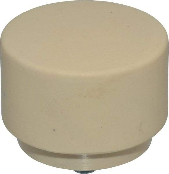 NUPLA - 2" Face Diam, Grade Medium Hard, Cream Hammer Tip/Face - Plastic - Americas Tooling