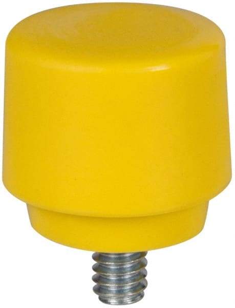 NUPLA - 1" Face Diam, Grade Extra Hard, Yellow Hammer Tip/Face - Plastic - Americas Tooling