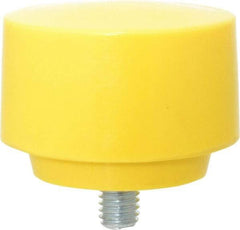 NUPLA - 2-1/2" Face Diam, Grade Extra Hard, Yellow Hammer Tip/Face - Plastic - Americas Tooling