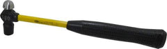 NUPLA - 1/4 Lb Head High Carbon Steel Ball Pein Hammer - 11" Fiberglass Handle, 3/4" Face Diam, 11" OAL, Fiberglass with Cushion Grip - Americas Tooling