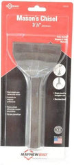 Mayhew - 7" OAL x 3-1/2" Blade Width Brick Chisel - Americas Tooling