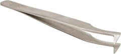 Aven - 4-1/2" OAL 6-SA Precision Tweezers - Angled, Miniature Components - Americas Tooling