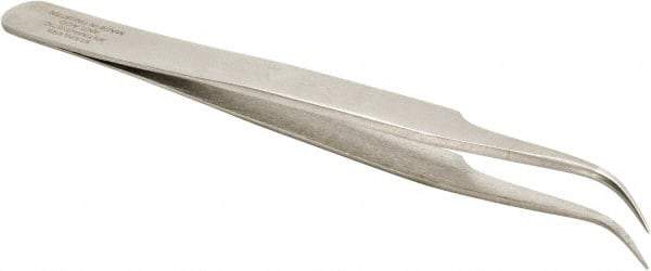 Aven - 4-1/2" OAL 7-SA Precision Tweezers - Curved, Magnified Applications - Americas Tooling