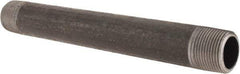 Made in USA - Schedule 80, 1" Diam x 10" Long Black Pipe Nipple - Threaded - Americas Tooling