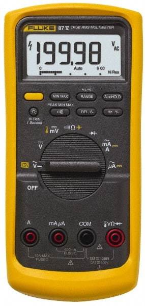 Fluke - 2 Piece, Digital Multimeter Kit - 1,000 Volt Max, 10 Max Amp - Americas Tooling