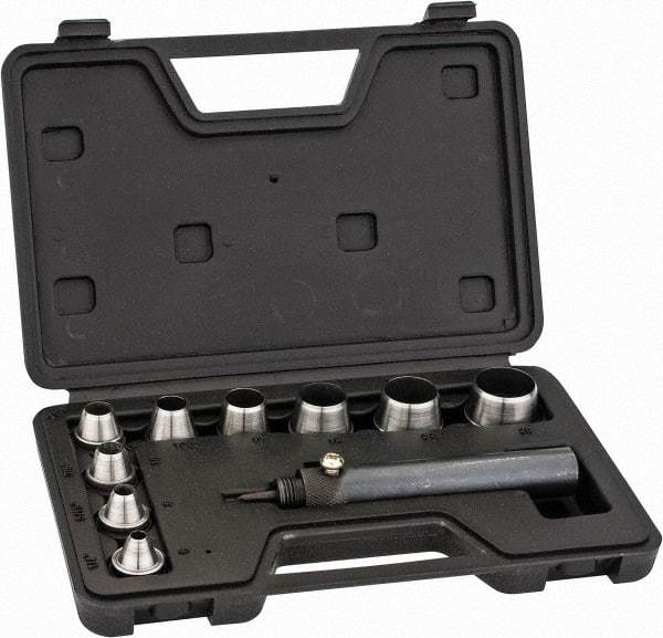 General - 10 Piece, 1/4 to 1", Hollow Punch Set - Comes in Plastic Case - Americas Tooling