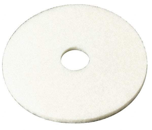 3M - Spray Buffing Pad - 17" Machine, White Pad, Polyester - Americas Tooling