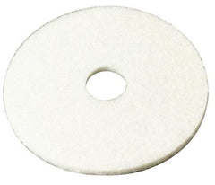 3M - Spray Buffing Pad - 17" Machine, White Pad, Polyester - Americas Tooling