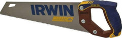 Irwin - 15" High Carbon Steel Blade Carpenter Saw - Wood Handle, ProTouch Handle over Hardwood, 18-1/2" OAL - Americas Tooling