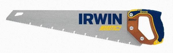 Irwin - 20" High Carbon Steel Blade Carpenter Saw - Wood Handle, ProTouch Handle over Hardwood, 24" OAL - Americas Tooling