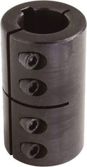 Climax Metal Products - 1-1/2" Inside x 2-5/8" Outside Diam, One Piece Split Clamping Collar with Keyway - 3-7/8" Long x 3/8" Keyway Width x 3/16" Keyway Depth - Americas Tooling